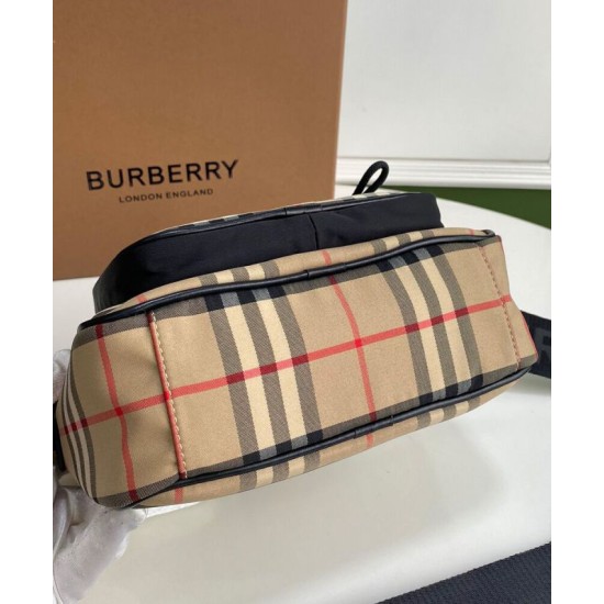 Replica di lusso Borsa a tracolla Burberry Vintage Check color albicocca Imitazioni Cloni Borsa a tracolla Burberry Vintage Check color albicocca firmate