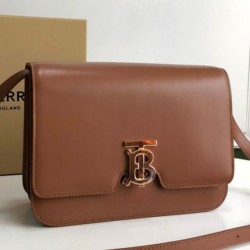 Replica Perfetta Borsa a tracolla Burberry TB media Caffè firmate