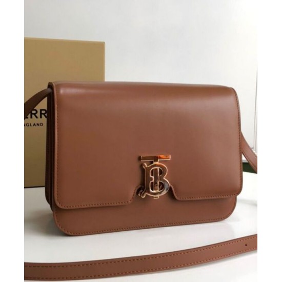 Replica Perfetta Borsa a tracolla Burberry TB media Caffè firmate