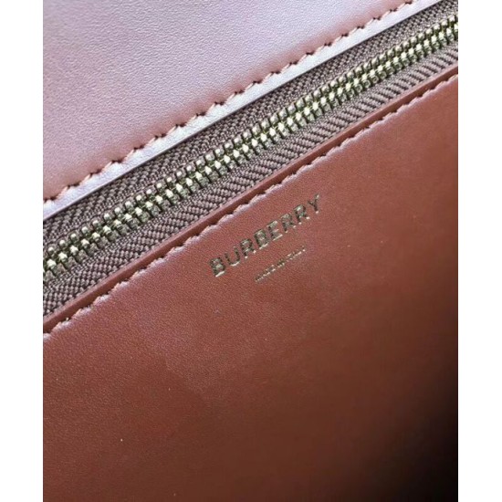 Replica Perfetta Borsa a tracolla Burberry TB media Caffè firmate