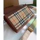 Replica di lusso Borsa a tracolla Burberry Vintage Check Note Caffè Imitazioni Cloni Borsa a tracolla Burberry Vintage Check Note Caffè firmate