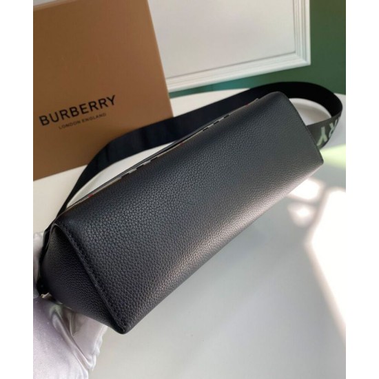 Replica di lusso Borsa a tracolla Burberry Vintage Check Note Nera Imitazioni Replica Perfetta Borsa a tracolla Burberry Vintage Check Note Nera firmate