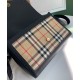 Replica di lusso Borsa a tracolla Burberry Vintage Check Note Nera Imitazioni Replica Perfetta Borsa a tracolla Burberry Vintage Check Note Nera firmate