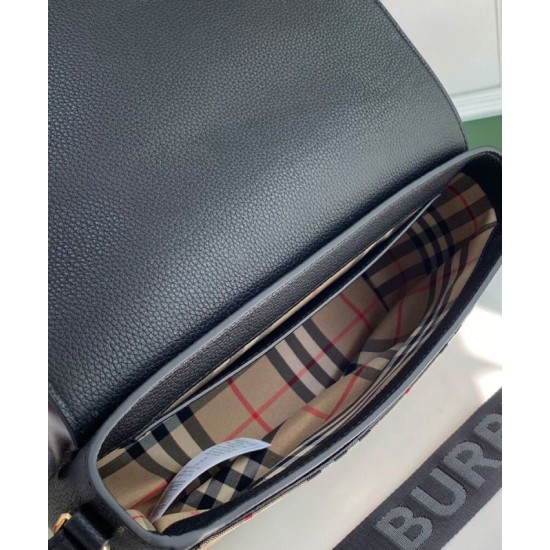 Replica di lusso Borsa a tracolla Burberry Vintage Check Note Nera Imitazioni Replica Perfetta Borsa a tracolla Burberry Vintage Check Note Nera firmate