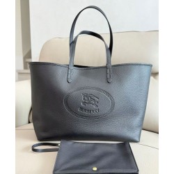 Borse tote Burberry Highlands media nera