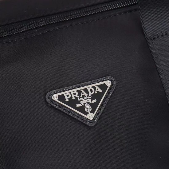 Replica di lusso Borsa da viaggio Prada Re-Nylon Saffiano 2VC015 nera Imitazioni Cloni Borsa da viaggio Prada Re-Nylon Saffiano 2VC015 nera firmate
