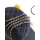 Replica di lusso Chanel 26P Clutch con catena AP5094 denim blu scuro Imitazioni Cloni Chanel 26P Clutch con catena AP5094 denim blu scuro firmate