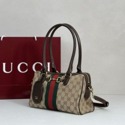 Replica di lusso Gucci Borsetto borsa media Boston 866732 Marrone Imitazioni Cloni Gucci Borsetto borsa media Boston 866732 Marrone firmate