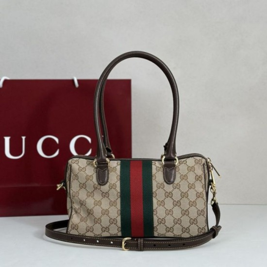 Replica di lusso Gucci Borsetto borsa media Boston 866732 Marrone Imitazioni Cloni Gucci Borsetto borsa media Boston 866732 Marrone firmate