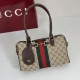 Replica di lusso Gucci Borsetto borsa media Boston 866732 Marrone Imitazioni Cloni Gucci Borsetto borsa media Boston 866732 Marrone firmate