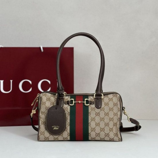 Replica di lusso Gucci Borsetto borsa media Boston 866732 Marrone Imitazioni Cloni Gucci Borsetto borsa media Boston 866732 Marrone firmate
