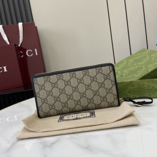 Replica di lusso Pari imitazione Portafoglio Gucci GG Emblem Zip Around 821803/819122 Nero Imitazioni Cloni Pari replica imitazione Portafoglio Gucci GG Emblem Zip Around 821803/819122 Nero firmate