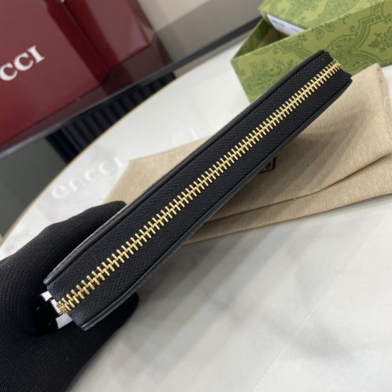 Replica di lusso Pari imitazione Portafoglio Gucci GG Emblem Zip Around 821803/819122 Nero Imitazioni Cloni Pari replica imitazione Portafoglio Gucci GG Emblem Zip Around 821803/819122 Nero firmate