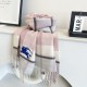 Replica di lusso Alta gamma Sciarpa Cashmere Burberry Equestrian Knight Check 32 x 180 Rosa Imitazioni Cloni Alta gamma replica Sciarpa Cashmere Burberry Equestrian Knight Check 32 x 180 Rosa firmate