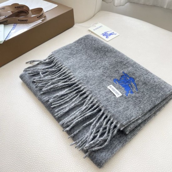 Replica di lusso Sciarpa reversibile cashmere classico Burberry 32 x 180 Grigio Imitazioni Cloni Sciarpa reversibile cashmere classico Burberry 32 x 180 Grigio firmate