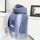 Replica di lusso Sciarpa reversibile cashmere classico Burberry 32 x 180 blu/grigio Imitazioni Cloni Sciarpa reversibile cashmere classico Burberry 32 x 180 blu/grigio firmate