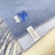Replica di lusso Sciarpa reversibile cashmere classico Burberry 32 x 180 blu/grigio Imitazioni Cloni Sciarpa reversibile cashmere classico Burberry 32 x 180 blu/grigio firmate