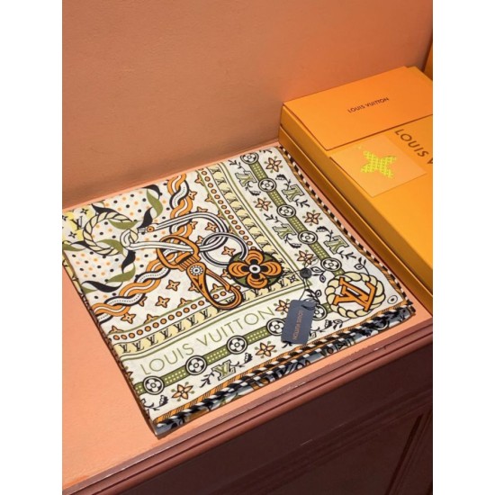 Replica di lusso sciarpe reversibile Louis Vuitton velluto multicolore monogramma LV™ 140 Imitazioni Cloni sciarpe reversibile Louis Vuitton velluto multicolore monogramma LV™ 140 firmate