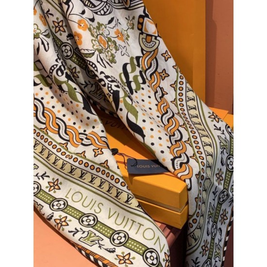 Replica di lusso sciarpe reversibile Louis Vuitton velluto multicolore monogramma LV™ 140 Imitazioni Cloni sciarpe reversibile Louis Vuitton velluto multicolore monogramma LV™ 140 firmate