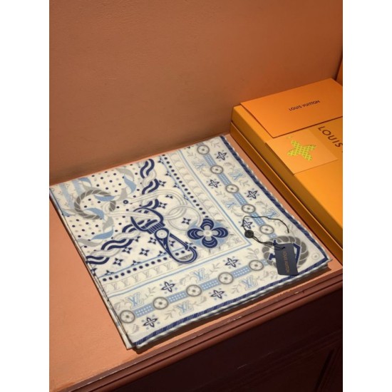 Replica di lusso sciarpe reversibile Louis Vuitton velluto multicolore monogramma LV™ 140 Bianco Imitazioni Cloni sciarpe reversibile Louis Vuitton velluto multicolore monogramma LV™ 140 Bianco firmate