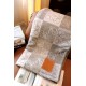 Cloni Coperta cashmere a quadri Loewe Anagram Beige 135 x 170 firmate