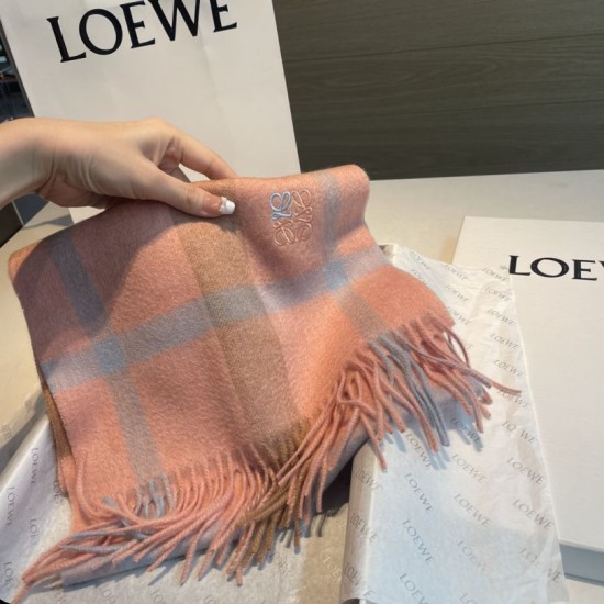 Replica di lusso Sciarpa reversibile cashmere Loewe 30 x 180 Arancia Imitazioni Cloni Sciarpa reversibile cashmere Loewe 30 x 180 Arancia firmate