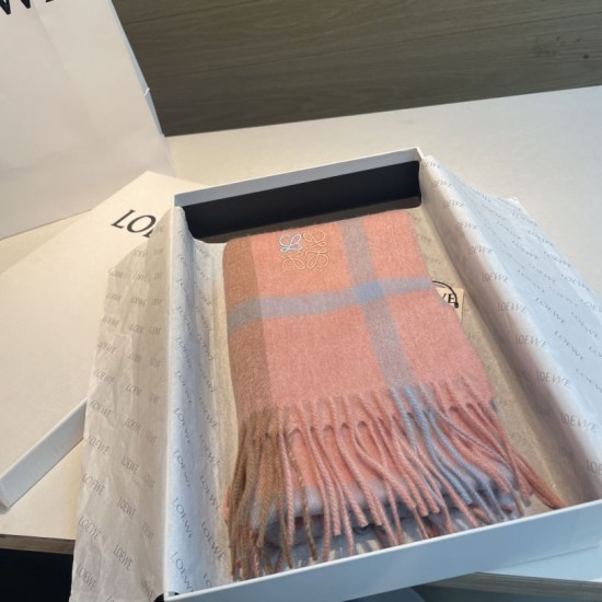 Replica di lusso Sciarpa reversibile cashmere Loewe 30 x 180 Arancia Imitazioni Cloni Sciarpa reversibile cashmere Loewe 30 x 180 Arancia firmate