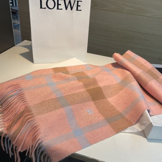 Replica di lusso Sciarpa reversibile cashmere Loewe 30 x 180 Arancia Imitazioni Cloni Sciarpa reversibile cashmere Loewe 30 x 180 Arancia firmate