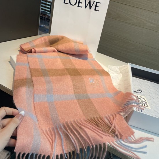 Replica di lusso Sciarpa reversibile cashmere Loewe 30 x 180 Arancia Imitazioni Cloni Sciarpa reversibile cashmere Loewe 30 x 180 Arancia firmate
