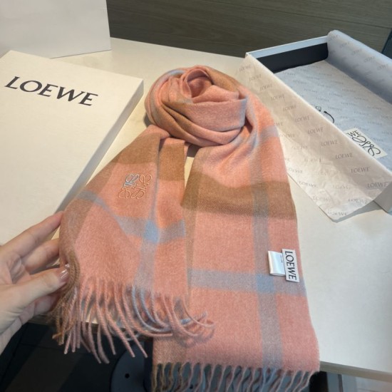 Replica di lusso Sciarpa reversibile cashmere Loewe 30 x 180 Arancia Imitazioni Cloni Sciarpa reversibile cashmere Loewe 30 x 180 Arancia firmate