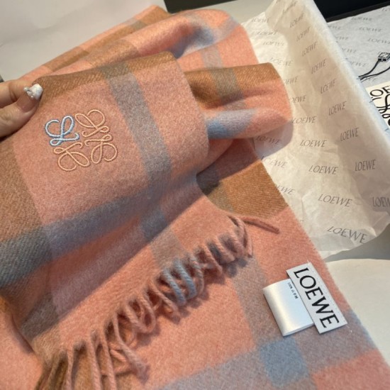 Replica di lusso Sciarpa reversibile cashmere Loewe 30 x 180 Arancia Imitazioni Cloni Sciarpa reversibile cashmere Loewe 30 x 180 Arancia firmate