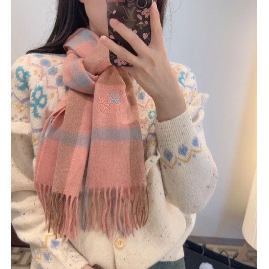 Replica di lusso Sciarpa reversibile cashmere Loewe 30 x 180 Arancia Imitazioni Cloni Sciarpa reversibile cashmere Loewe 30 x 180 Arancia firmate