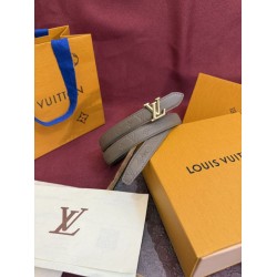 Cintura Reversibile Louis Vuitton Flowergram 20mm con fibbia Louis Vuitton argento Grigio
