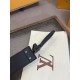 Replica di lusso Borse Cinture reversibile pelle sottile Louis Vuitton da 35mm Nero Imitazioni Replica Borse Cinture reversibile pelle sottile Louis Vuitton da 35mm Nero firmate
