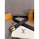 Replica di lusso Borse Cinture reversibile pelle sottile Louis Vuitton da 35mm Nero Imitazioni Replica Borse Cinture reversibile pelle sottile Louis Vuitton da 35mm Nero firmate