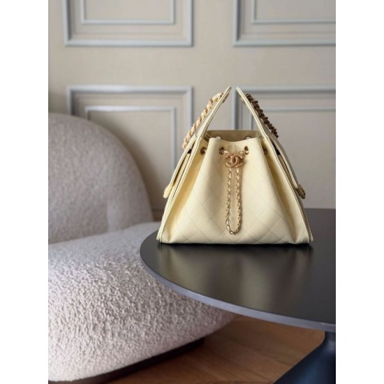 Replica di lusso Borse a mano Chanel 25 piccola Hobo AS5293 Giallo Imitazioni Cloni Borse a mano Chanel 25 piccola Hobo AS5293 Giallo firmate