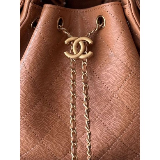 Replica di lusso Borse a mano Chanel 25 piccola Hobo AS5293 Marrone Imitazioni Cloni Borse a mano Chanel 25 piccola Hobo AS5293 Marrone firmate