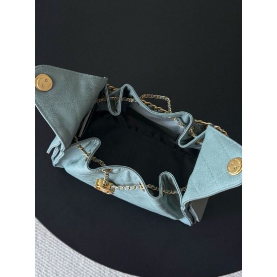 Cloni Borse a mano Chanel 25 piccola Hobo AS5293 azzurro firmate