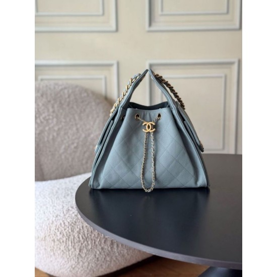Cloni Borse a mano Chanel 25 piccola Hobo AS5293 azzurro firmate