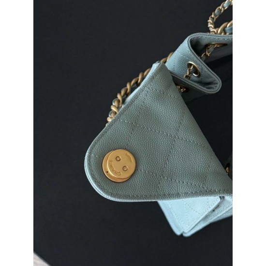 Cloni Borse a mano Chanel 25 piccola Hobo AS5293 azzurro firmate