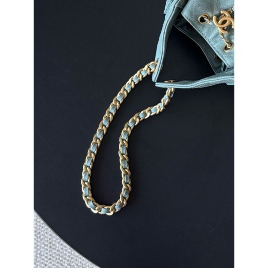 Cloni Borse a mano Chanel 25 piccola Hobo AS5293 azzurro firmate