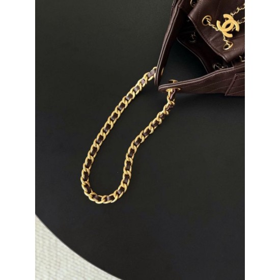 Replica di lusso Borse a mano Chanel 25 piccola Hobo AS5293 Borgogna Imitazioni Cloni Borse a mano Chanel 25 piccola Hobo AS5293 Borgogna firmate