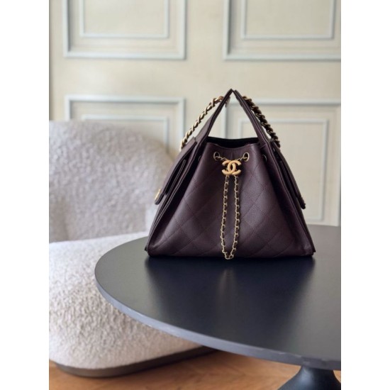 Replica di lusso Borse a mano Chanel 25 piccola Hobo AS5293 Borgogna Imitazioni Cloni Borse a mano Chanel 25 piccola Hobo AS5293 Borgogna firmate