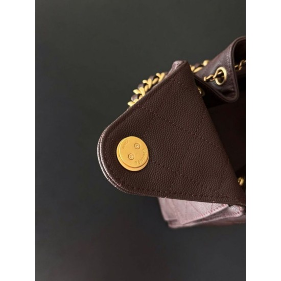 Replica di lusso Borse a mano Chanel 25 piccola Hobo AS5293 Borgogna Imitazioni Cloni Borse a mano Chanel 25 piccola Hobo AS5293 Borgogna firmate