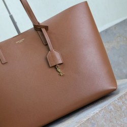 Cloni Borse Tote shopping YSL Saint Laurent East/West Caramello firmate