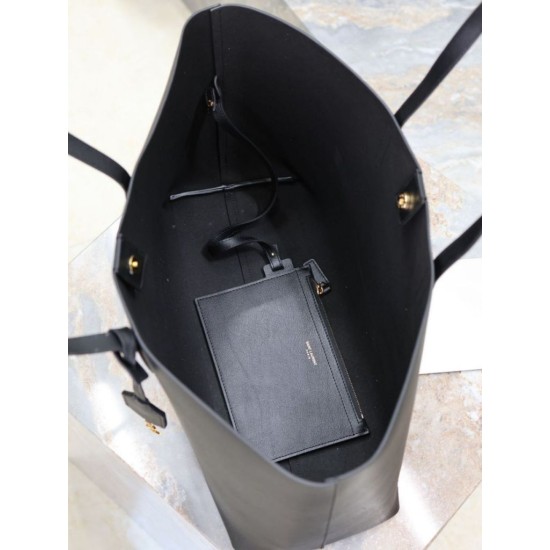 Cloni Borse Tote shopping YSL Saint Laurent East/West Nero firmate