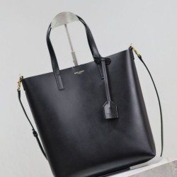 Replica Perfetta Borsa shopping Tote YSL Saint Laurent Toy North/South verticale Nero firmate