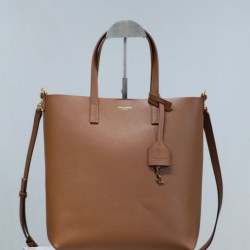 Cloni Borsa Replica shopping Tote YSL Saint Laurent Toy North/South verticale Marrone firmate
