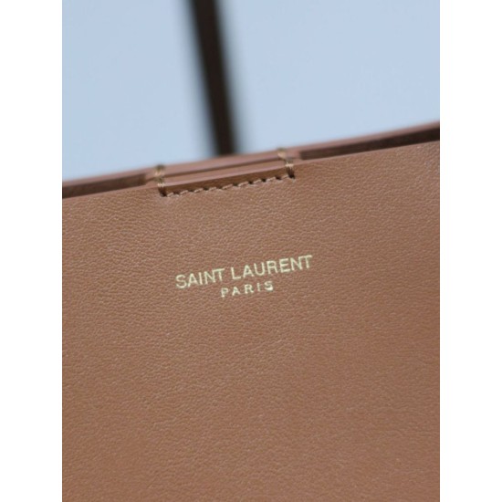 Cloni Borsa Replica shopping Tote YSL Saint Laurent Toy North/South verticale Marrone firmate