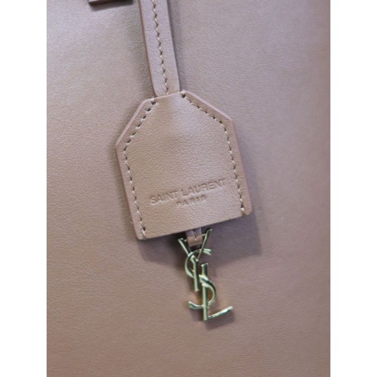 Cloni Borsa Replica shopping Tote YSL Saint Laurent Toy North/South verticale Marrone firmate
